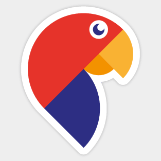 Parrot Pin Design for Boys Men Girls Women Kids Sticker